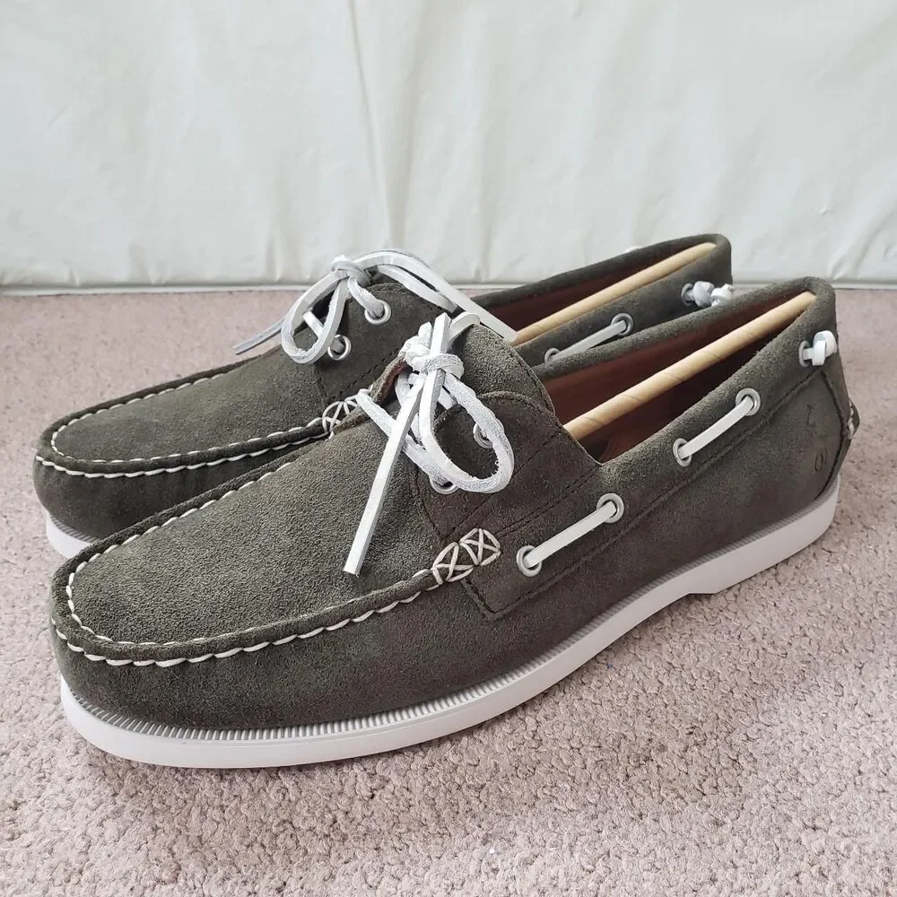 Polo Ralph Lauren Merton Armadillo Suede Boat Shoes Size 10